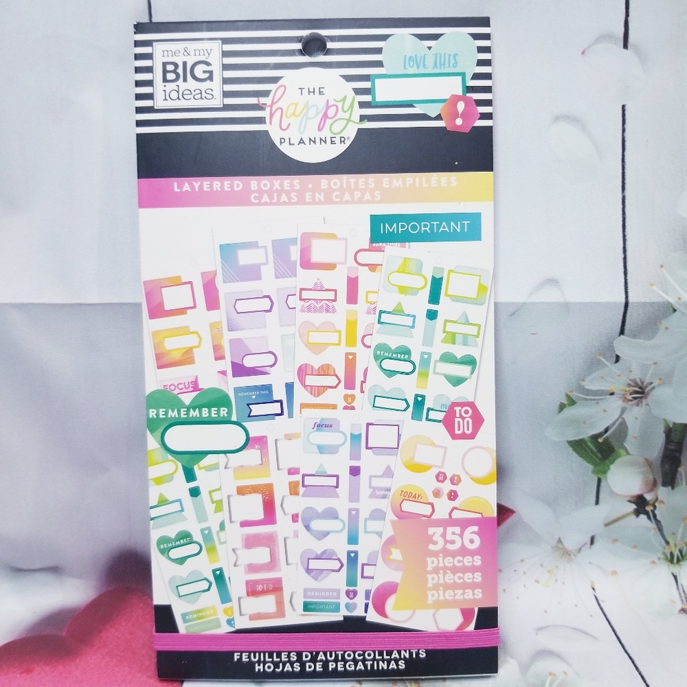 Layered Boxes Sticker Book The Happy Planner New